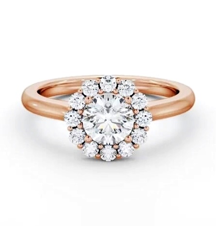 Halo Round Diamond Elegant Style Engagement Ring 9K Rose Gold ENRD230_RG_THUMB1