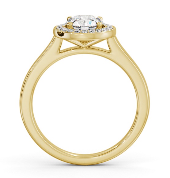 Round Diamond with A Channel Set Halo Engagement Ring 18K Yellow Gold ENRD236_YG_THUMB1 