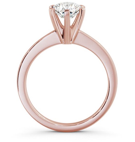Round Diamond High Set Engagement Ring 18K Rose Gold Solitaire ENRD23_RG_THUMB1