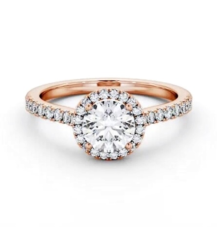 Halo Round Diamond Classic Engagement Ring 18K Rose Gold ENRD243_RG_THUMB1