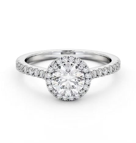 Halo Round Diamond Classic Engagement Ring Platinum ENRD243_WG_THUMB1