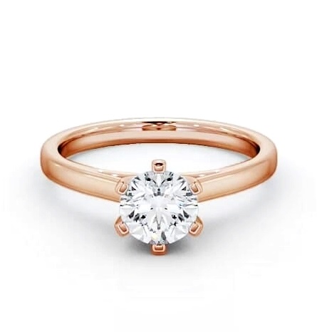 Round Diamond Cathedral Style Engagement Ring 9K Rose Gold Solitaire ENRD24_RG_THUMB1