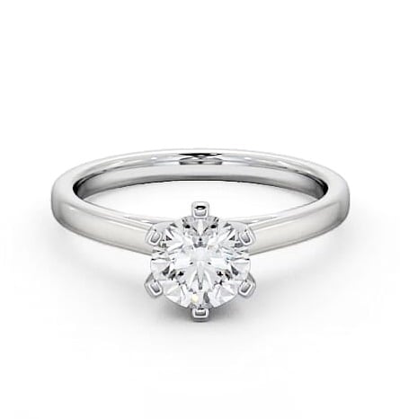 Round Diamond Cathedral Style Engagement Ring 9K White Gold Solitaire ENRD24_WG_THUMB2 