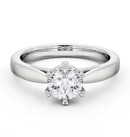 Round Diamond 6 Prong Engagement Ring 9K White Gold Solitaire ENRD26_WG_THUMB1