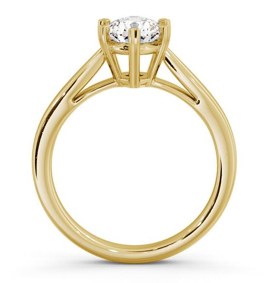 Round Diamond 6 Prong Engagement Ring 18K Yellow Gold Solitaire ENRD26_YG_THUMB1