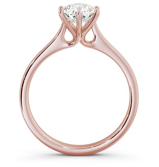 Round Diamond High Set Engagement Ring 9K Rose Gold Solitaire ENRD28_RG_THUMB1 