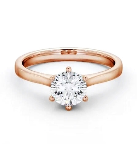 Round Diamond High Set Engagement Ring 9K Rose Gold Solitaire ENRD28_RG_THUMB2 