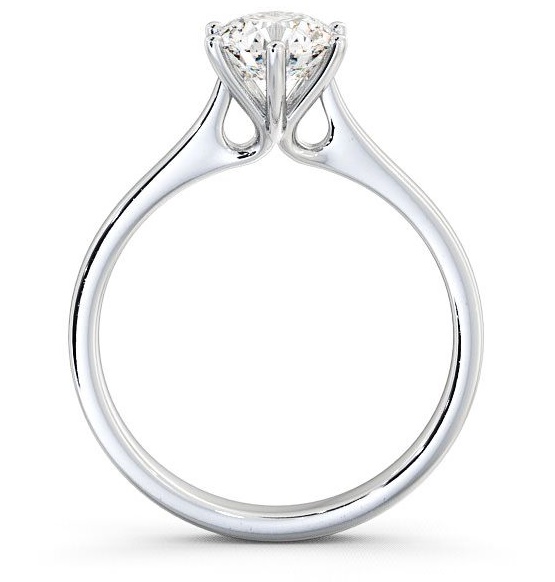 Round Diamond High Set Engagement Ring 9K White Gold Solitaire ENRD28_WG_THUMB1
