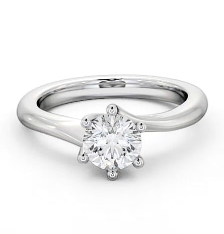 Round Diamond Twisted Head Engagement Ring Palladium Solitaire ENRD29_WG_THUMB2 