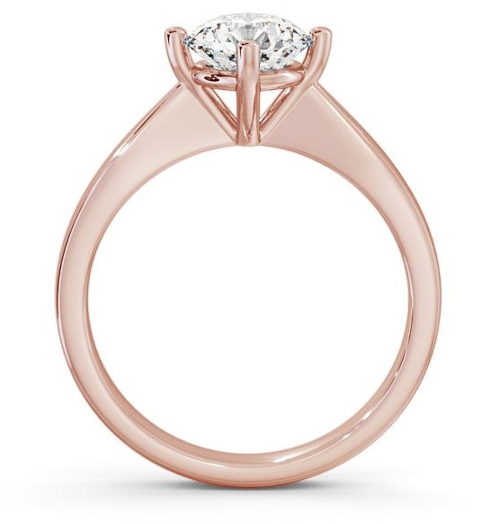 Round Diamond Rotated Head Engagement Ring 9K Rose Gold Solitaire ENRD2_RG_THUMB1 