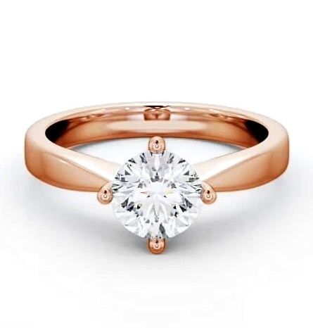 Round Diamond Rotated Head Engagement Ring 9K Rose Gold Solitaire ENRD2_RG_THUMB2 