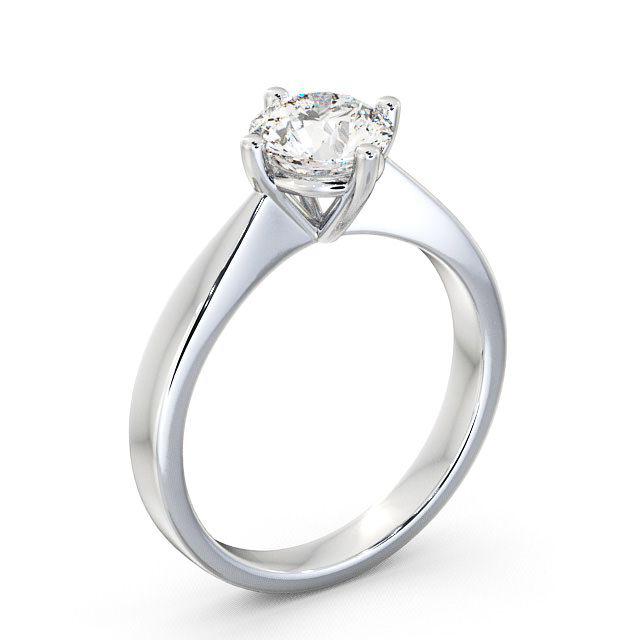 Round Diamond Engagement Ring 9K White Gold Solitaire - Krista ENRD2_WG_HAND