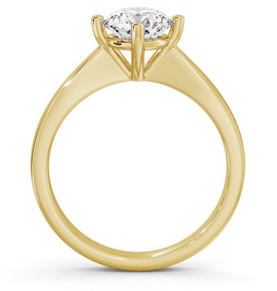 Round Diamond Rotated Head Engagement Ring 18K Yellow Gold Solitaire ENRD2_YG_THUMB1