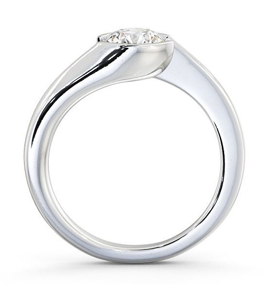 Round Diamond Split Bezel Engagement Ring 18K White Gold Solitaire ENRD30_WG_THUMB1