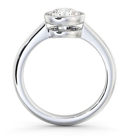 Round Diamond Split Bezel Engagement Ring Platinum Solitaire ENRD36_WG_THUMB1