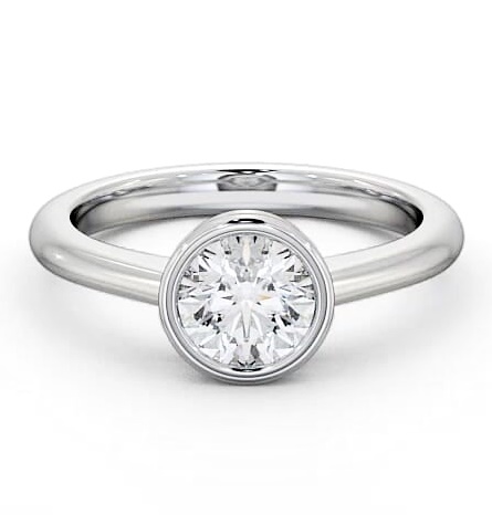 Round Diamond Split Bezel Engagement Ring 9K White Gold Solitaire ENRD36_WG_THUMB1