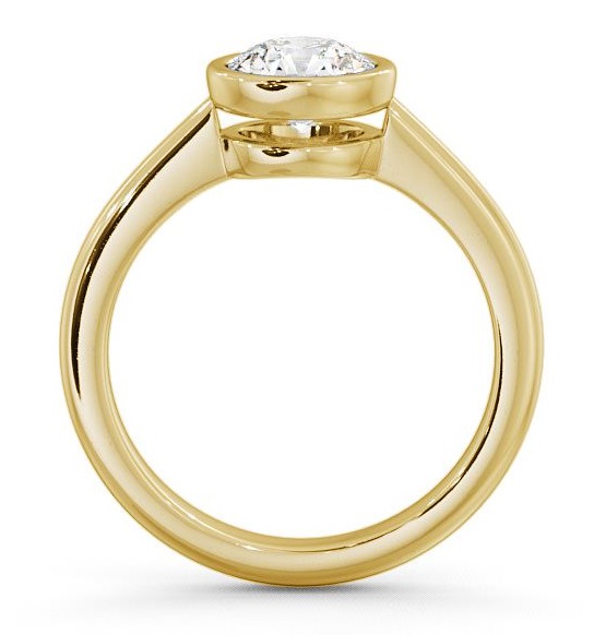 Round Diamond Split Bezel Engagement Ring 18K Yellow Gold Solitaire ENRD36_YG_THUMB1 