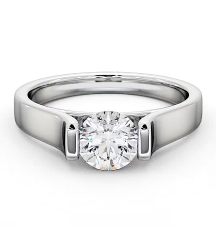 Round Diamond Wide Tension Set Ring 18K White Gold Solitaire ENRD37_WG_THUMB1