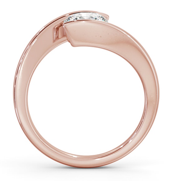 Round Diamond Sleek Tension Set Engagement Ring 9K Rose Gold Solitaire ENRD38_RG_THUMB1 