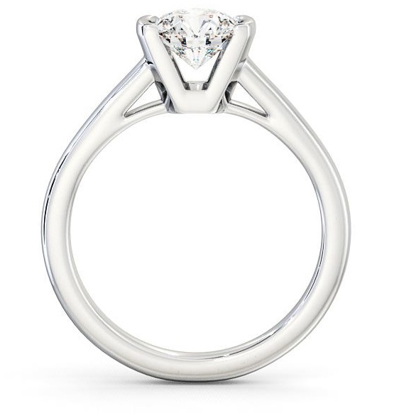 Round Diamond Tension Set Engagement Ring 18K White Gold Solitaire ENRD39_WG_THUMB1