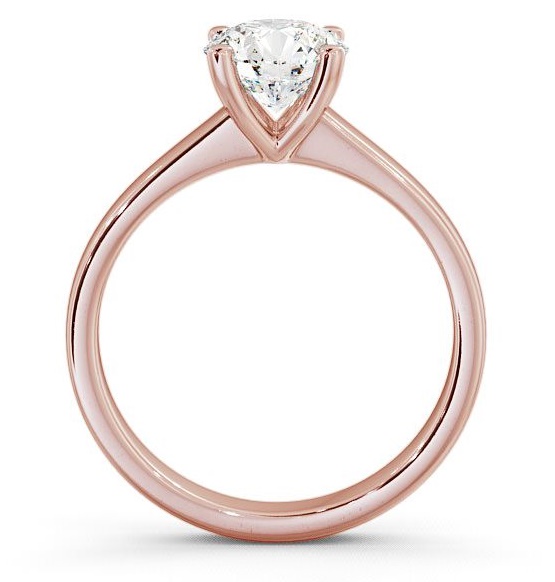 Round Diamond 4 Prong Engagement Ring 9K Rose Gold Solitaire ENRD3_RG_THUMB1 