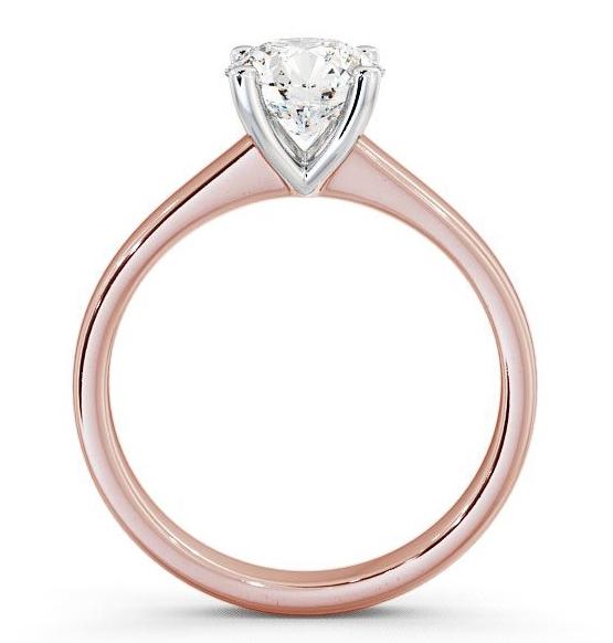 Round Diamond 4 Prong Engagement Ring 18K Rose and White Gold Solitaire ENRD3_RWG_THUMB1 