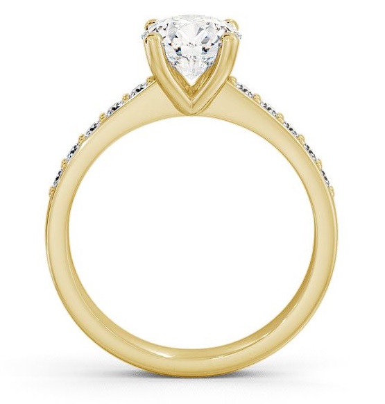Round Diamond Classic Style Engagement Ring 9K Yellow Gold Solitaire ENRD3S_YG_THUMB1 