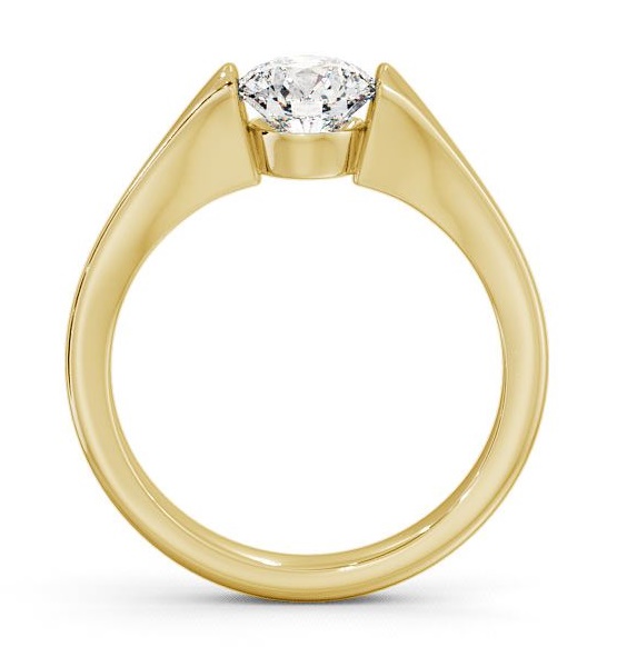 Round Diamond Modern Tension Engagement Ring 9K Yellow Gold Solitaire ENRD42_YG_THUMB1 