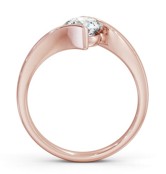 Round Diamond Sweeping Tension Set Ring 18K Rose Gold Solitaire ENRD43_RG_THUMB1 
