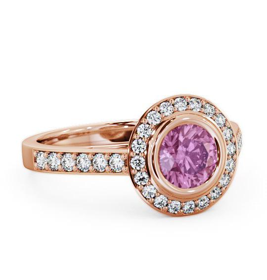 Halo Pink Sapphire and Diamond 1.36ct Ring 18K Rose Gold ENRD44GEM_RG_PS_THUMB1