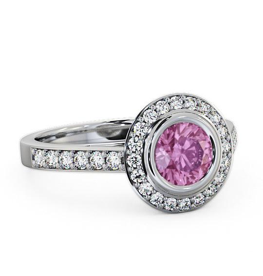 Halo Pink Sapphire and Diamond 1.36ct Ring 18K White Gold ENRD44GEM_WG_PS_THUMB1