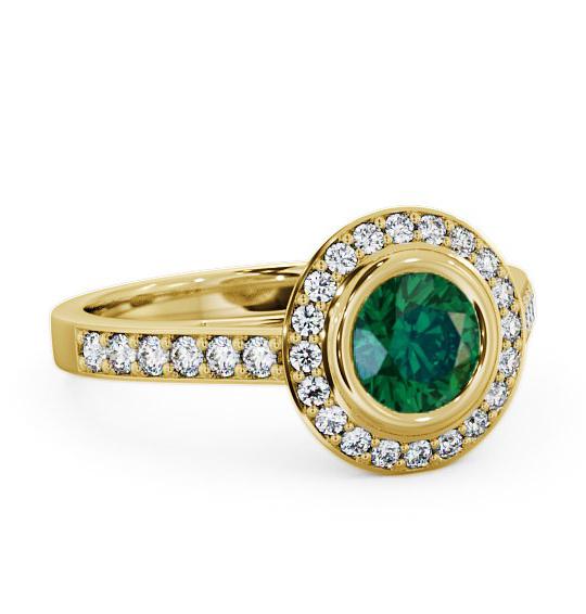 Halo Emerald and Diamond 1.11ct Ring 9K Yellow Gold ENRD44GEM_YG_EM_THUMB1
