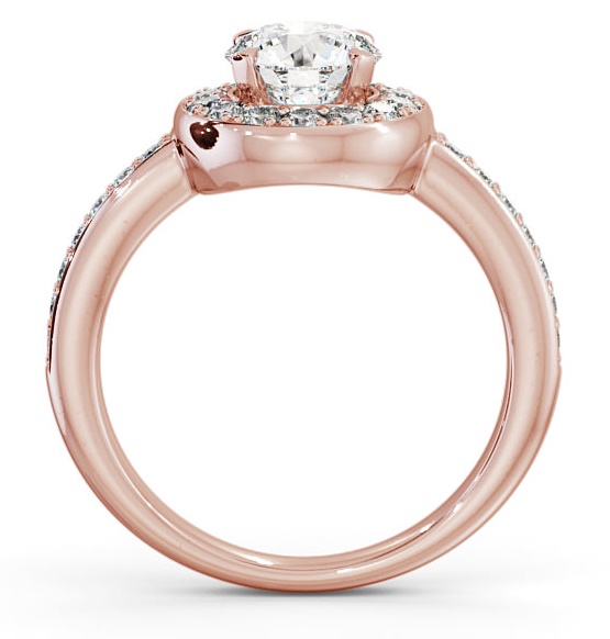 Halo Round Diamond Classic Engagement Ring 18K Rose Gold ENRD48_RG_THUMB1
