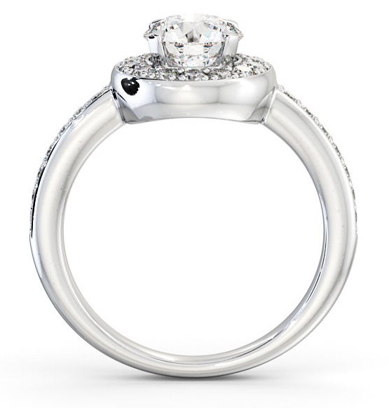 Halo Round Diamond Classic Engagement Ring Platinum ENRD48_WG_THUMB1