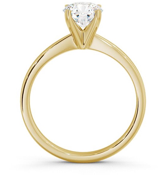 Round Diamond Contemporary Engagement Ring 9K Yellow Gold Solitaire ENRD4_YG_THUMB1