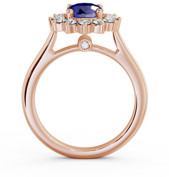 Cluster Blue Sapphire and Diamond 1.49ct Ring 9K Rose Gold ENRD50GEM_RG_BS_THUMB1 