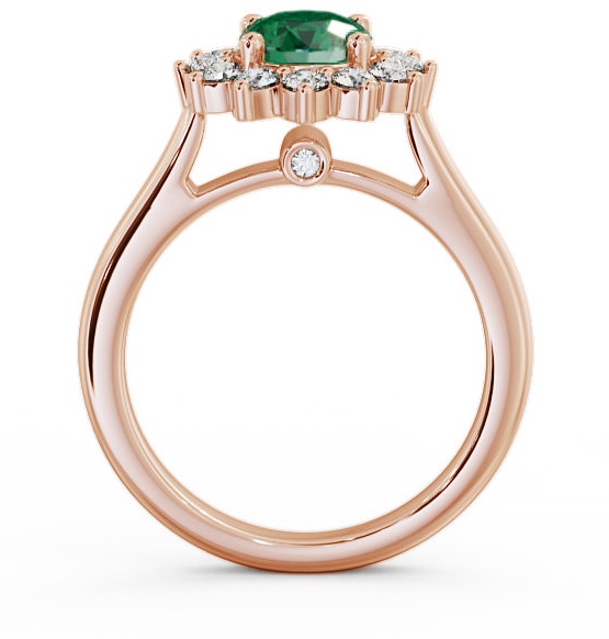 Cluster Emerald and Diamond 1.24ct Ring 18K Rose Gold ENRD50GEM_RG_EM_THUMB1 