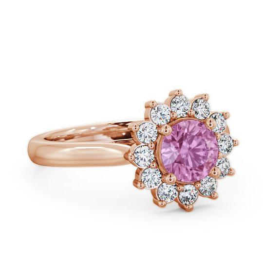 Cluster Pink Sapphire and Diamond 1.49ct Ring 18K Rose Gold ENRD50GEM_RG_PS_THUMB1