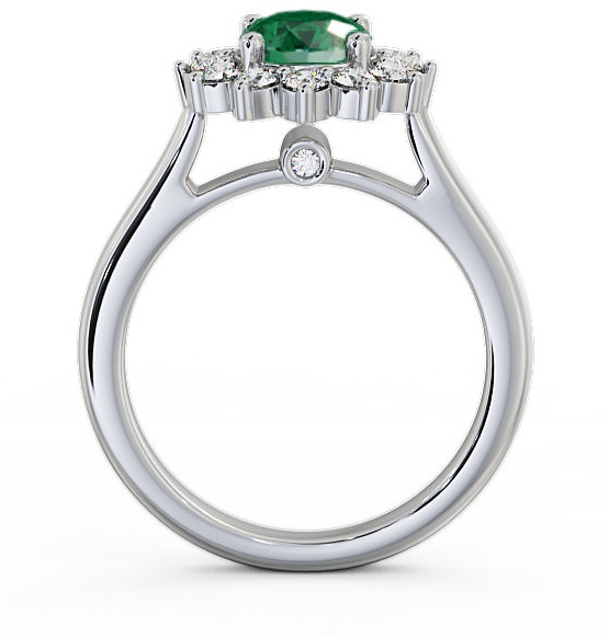 Cluster Emerald and Diamond 1.24ct Ring Palladium ENRD50GEM_WG_EM_THUMB1 