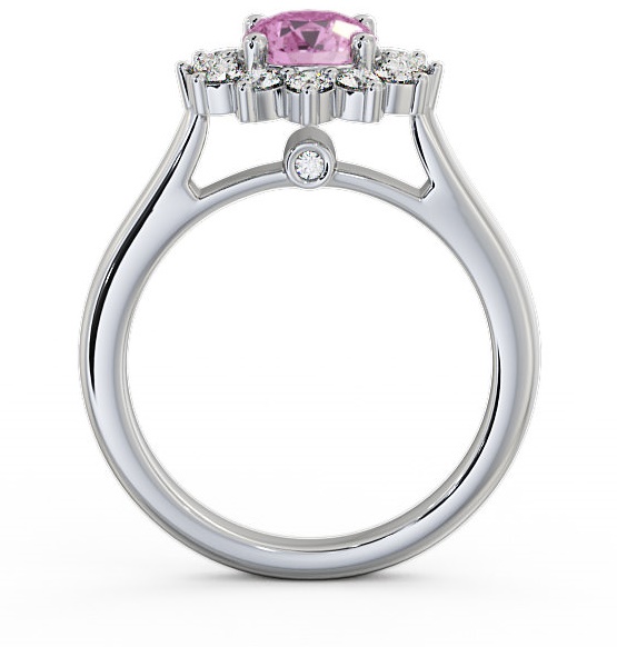 Cluster Pink Sapphire and Diamond 1.49ct Ring 18K White Gold ENRD50GEM_WG_PS_THUMB1 