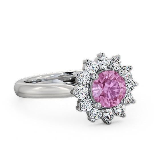 Cluster Pink Sapphire and Diamond 1.49ct Ring 9K White Gold ENRD50GEM_WG_PS_THUMB2 