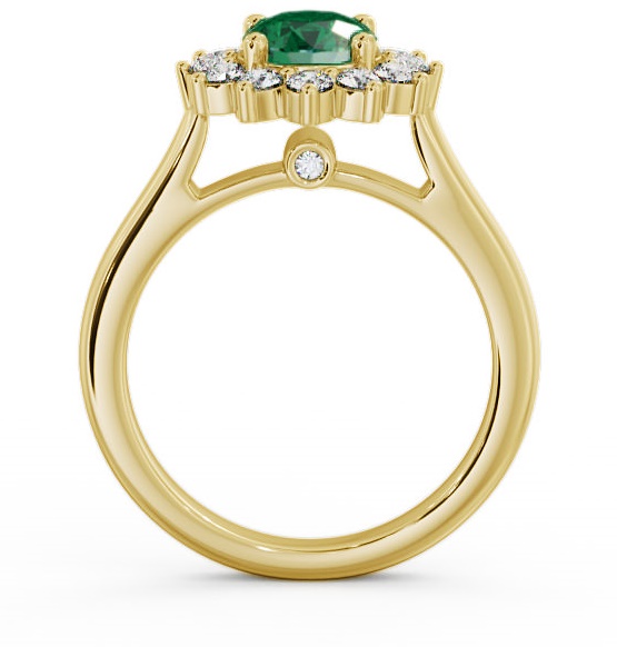 Cluster Emerald and Diamond 1.24ct Ring 9K Yellow Gold ENRD50GEM_YG_EM_THUMB1 