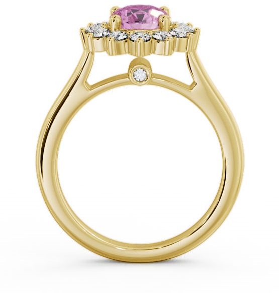 Cluster Pink Sapphire and Diamond 1.49ct Ring 18K Yellow Gold ENRD50GEM_YG_PS_THUMB1 