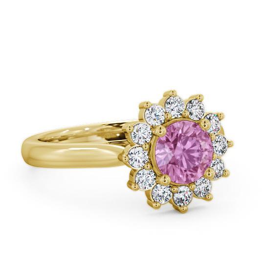 Cluster Pink Sapphire and Diamond 1.49ct Ring 18K Yellow Gold ENRD50GEM_YG_PS_THUMB1