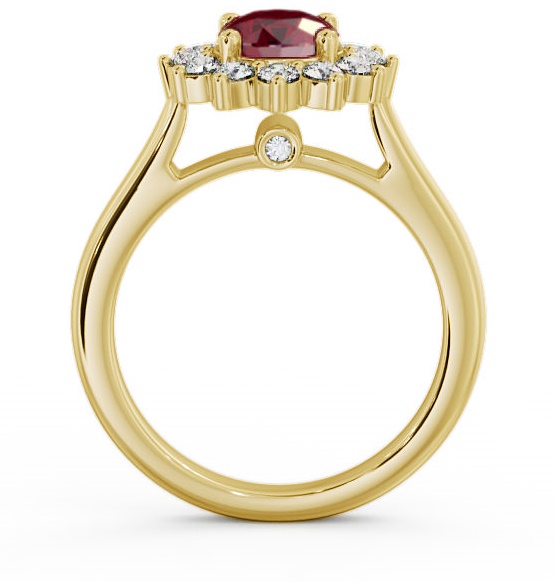 Cluster Ruby and Diamond 1.49ct Ring 18K Yellow Gold ENRD50GEM_YG_RU_THUMB1 