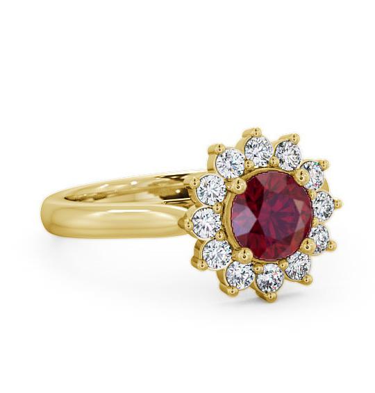 Cluster Ruby and Diamond 1.49ct Ring 18K Yellow Gold ENRD50GEM_YG_RU_THUMB2 