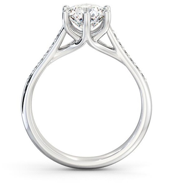 Round Diamond Trellis Style 6 Prong Ring 18K White Gold Solitaire ENRD53S_WG_THUMB1 