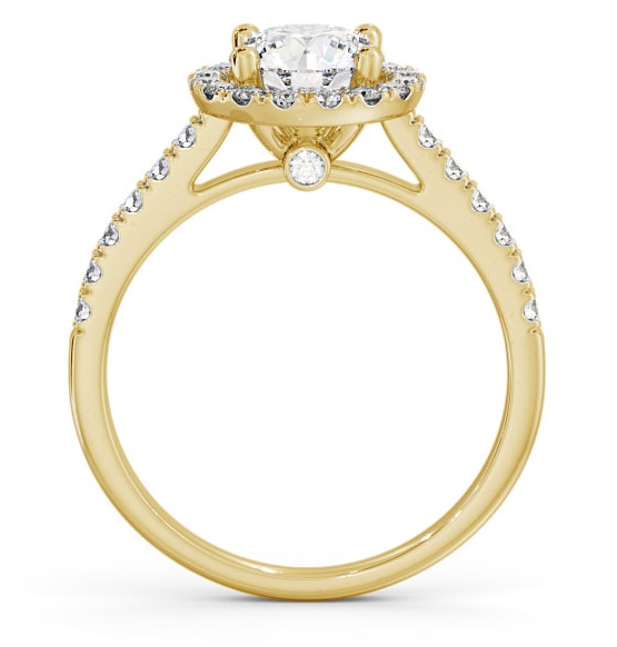 Halo Round Diamond Classic Engagement Ring 18K Yellow Gold ENRD54_YG_THUMB1 