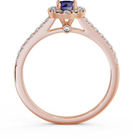 Halo Blue Sapphire and Diamond 0.58ct Ring 9K Rose Gold ENRD54GEM_RG_BS_THUMB1 