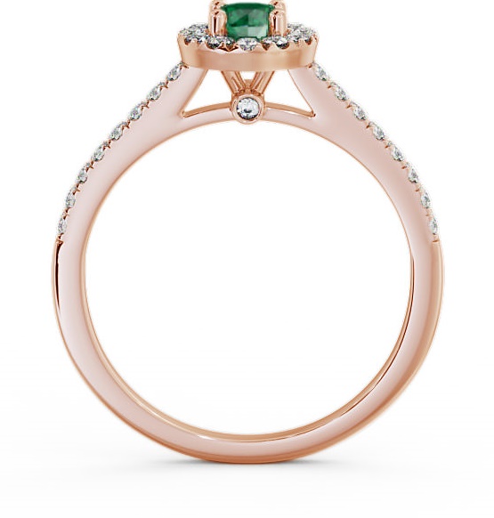 Halo Emerald and Diamond 0.51ct Ring 18K Rose Gold ENRD54GEM_RG_EM_THUMB1 